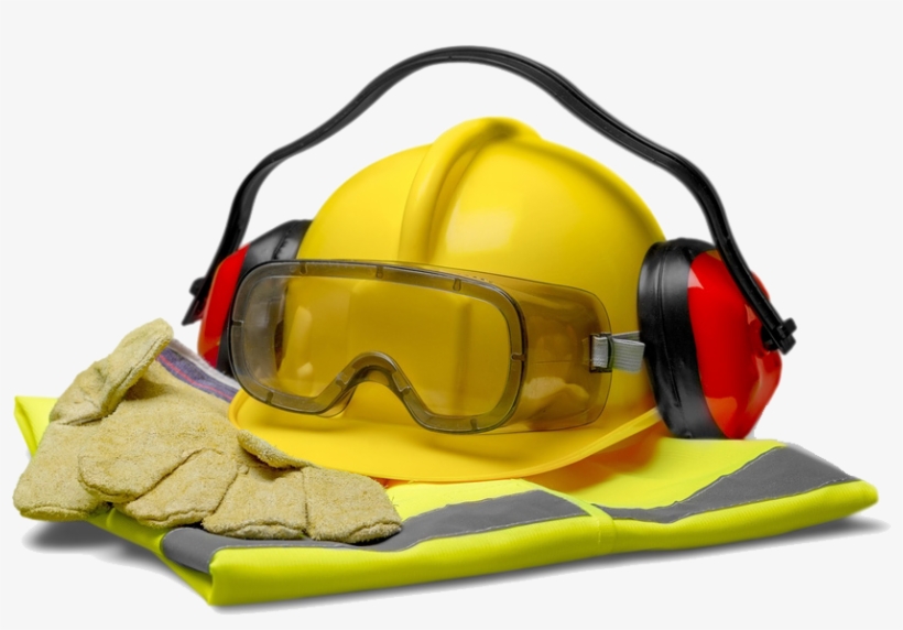 Yellow Hard Hat, Eye Protection, Ear Protection, Gloves - Implementos De Seguridad Industrial, transparent png