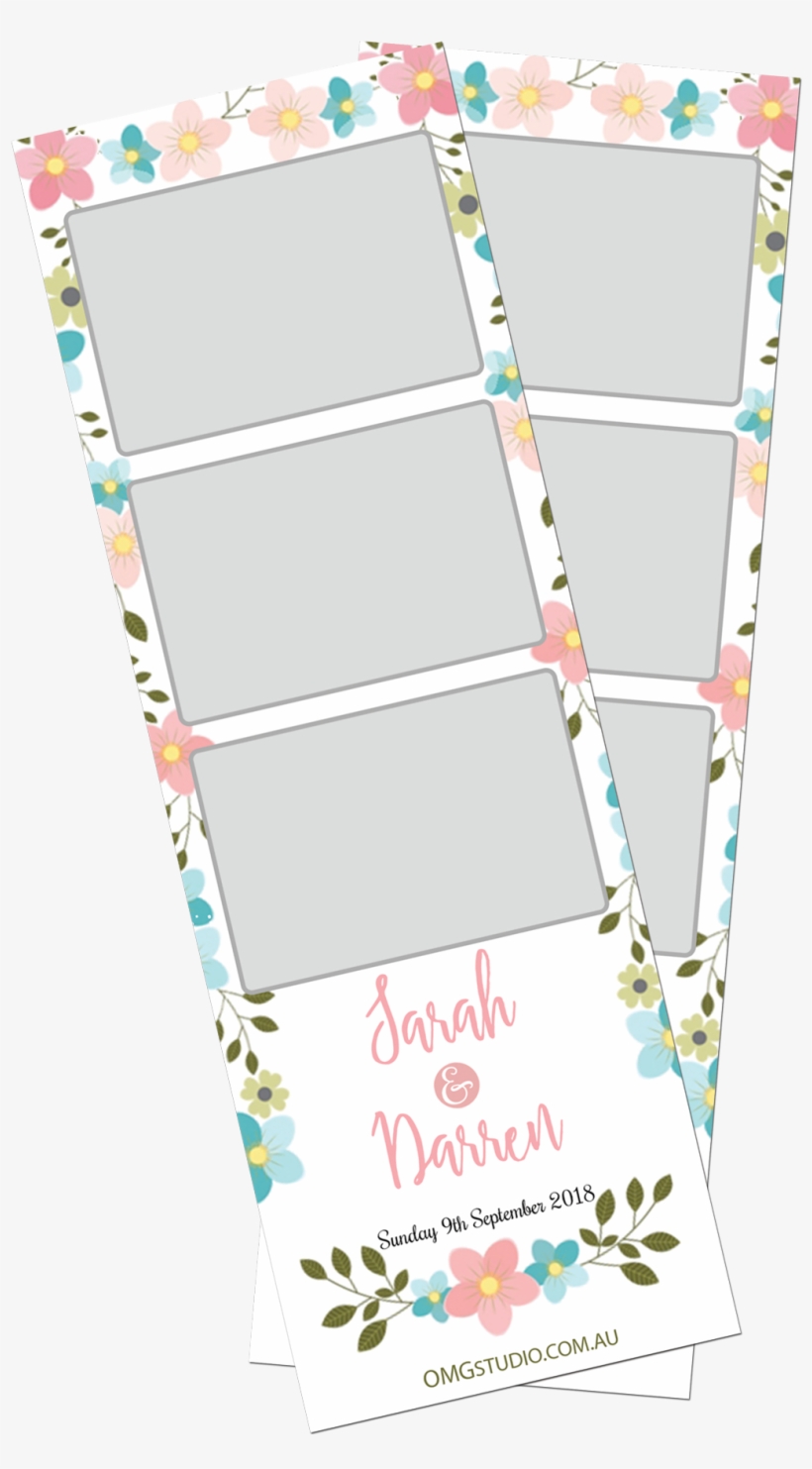 Pastel Flowers Photobooth Print - Paper, transparent png