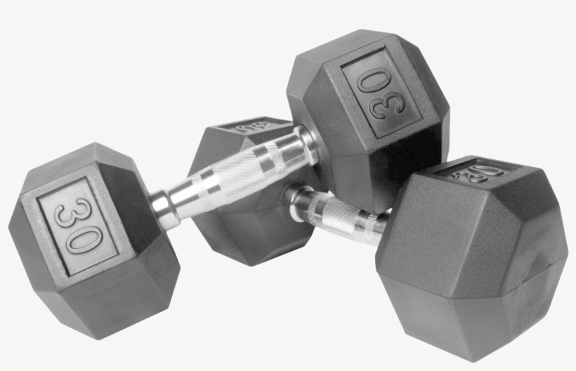Download - Xmark 30 Lbs. Rubber Hex Dumbbells - Set, transparent png
