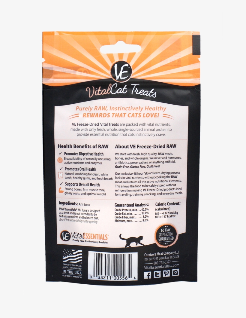 Vital Essentials Vital Cat Freeze Dried Ahi Tuna Cat, transparent png