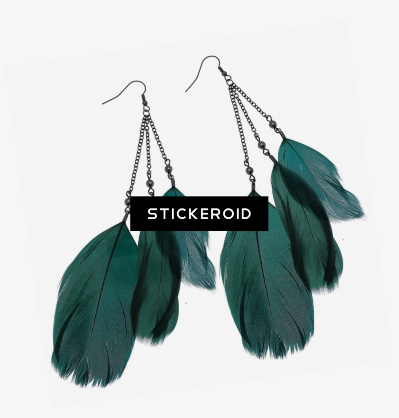 Feather Earrings Jewelry - Earrings, transparent png