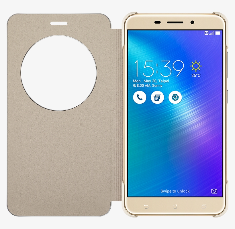 Whiteall - Asus Zenfone 3 Laser Flip Cover, transparent png