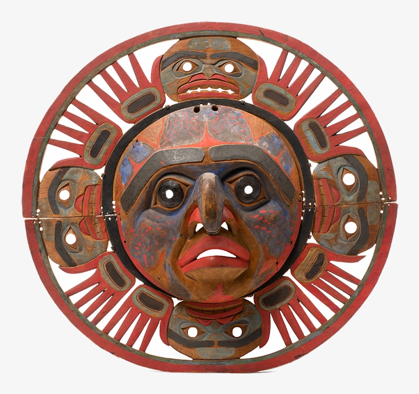 Carved Wooden Mask With A Face In The Center And Four - Joseph Campbell And The Power, transparent png