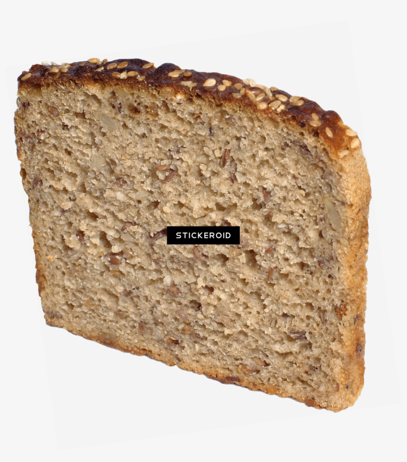 Slice Of Brown Bread - Whole Wheat Bread, transparent png