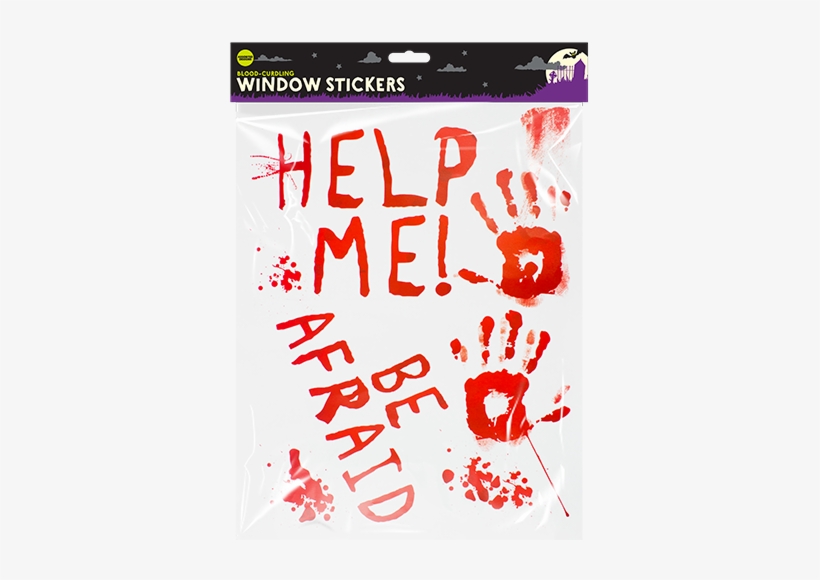 Blood Window Stickers - Generic Halloween Bloody Window Stickers Party Decoration-be, transparent png