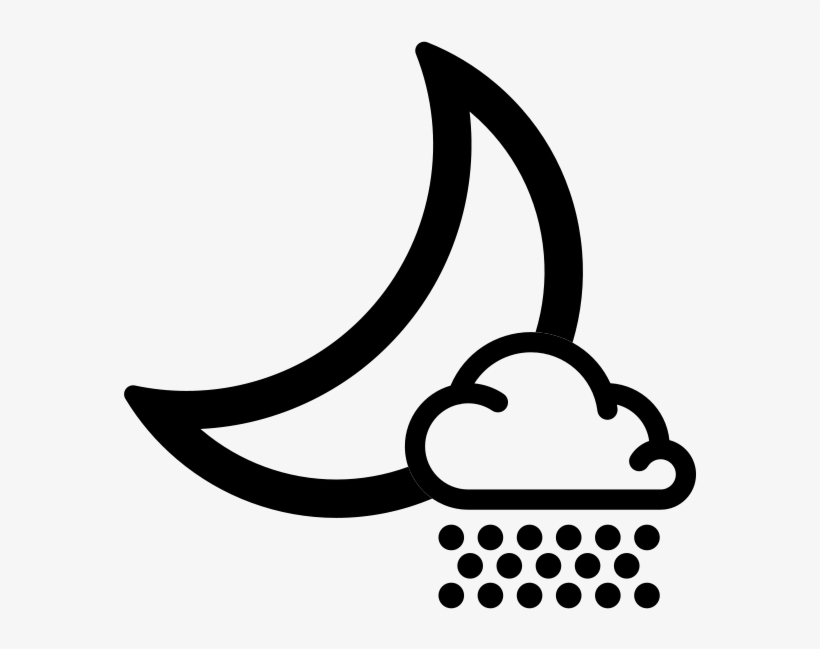 Simple Weather Icons2 Scattered Snow Night - Cloud, transparent png