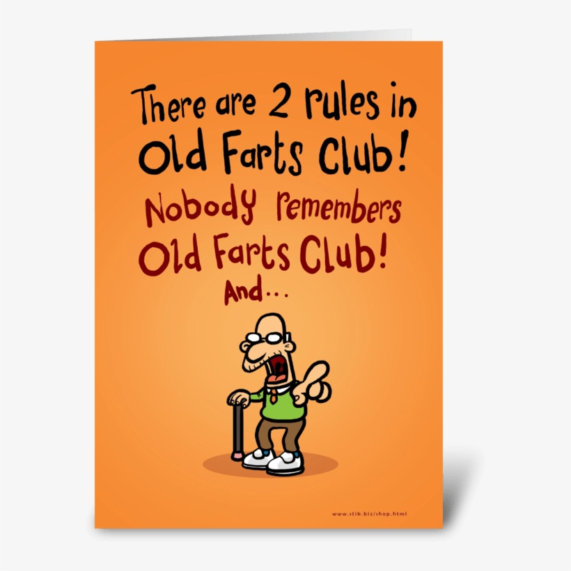 Old Farts Club Father's Day Card Greeting Card - Father's Day Card Front, transparent png