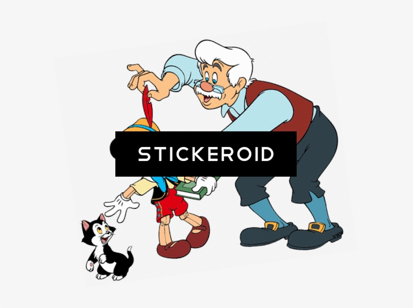 Pinocchio Gepetto And Figaro - Pinocchio, transparent png