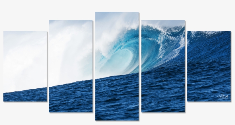Thundercloud 5 Piece Canvas Art Wall - Ocean, transparent png
