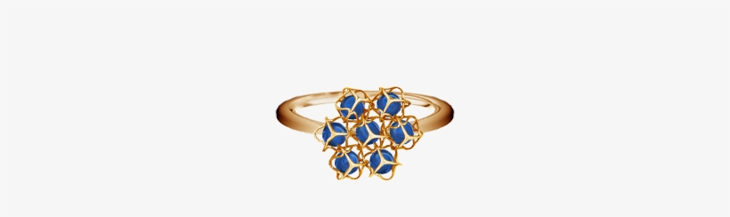 Embrace Flower Ring 18ct Gold And Sapphire 4mm With - Engagement Ring, transparent png