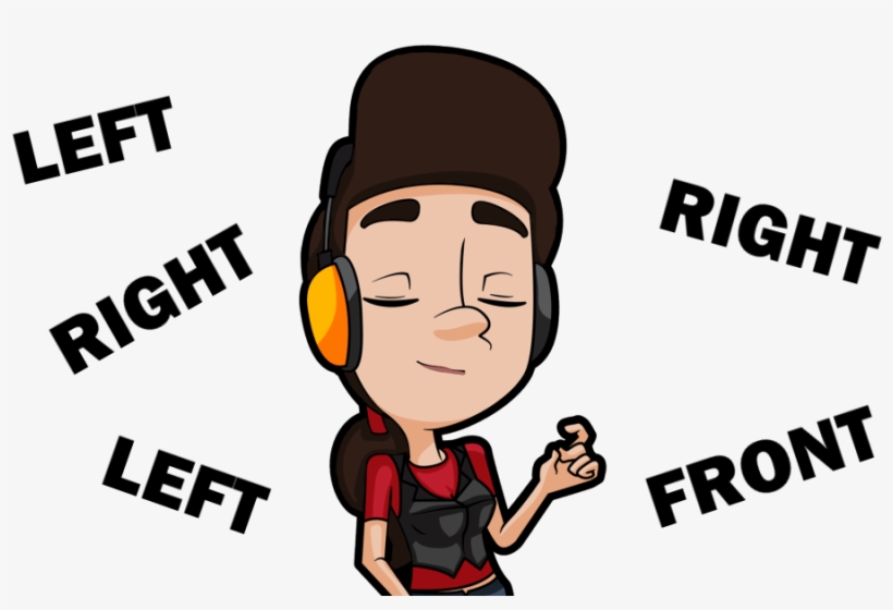 Woman With Headphones On Has Her Eyes Closed And Focuses - Cartoon, transparent png