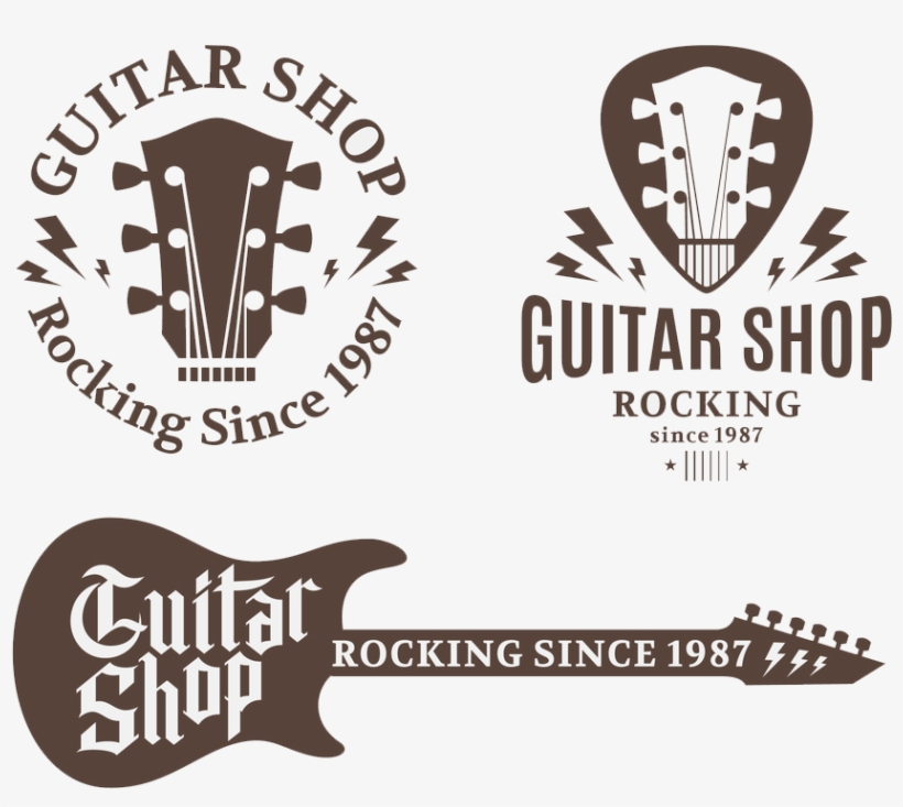 Music Logo Png Image - Guitar Vector Logo, transparent png