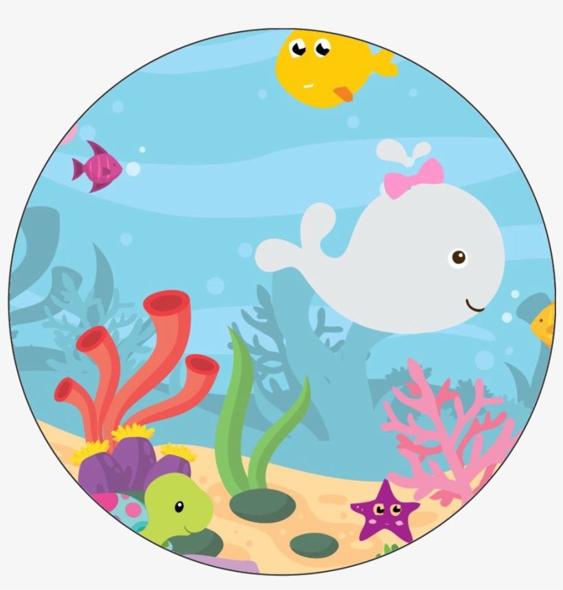 Topper Fundo Do Mar Png - Ocean Aquatic Personalized Shower Curtain, transparent png