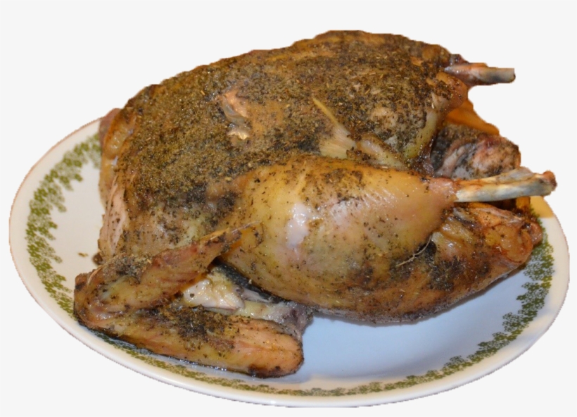 Cooked Sage Rubbed Whole Roast Chicken Or Turkey - Roast Chicken, transparent png