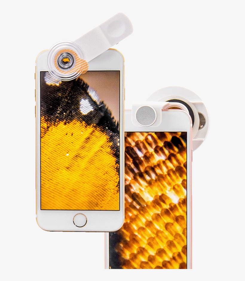 Hi-mag Lens, With An Active Light Source Built In, - Aidmics Uhandy Mobilephone Microscope (duet), transparent png