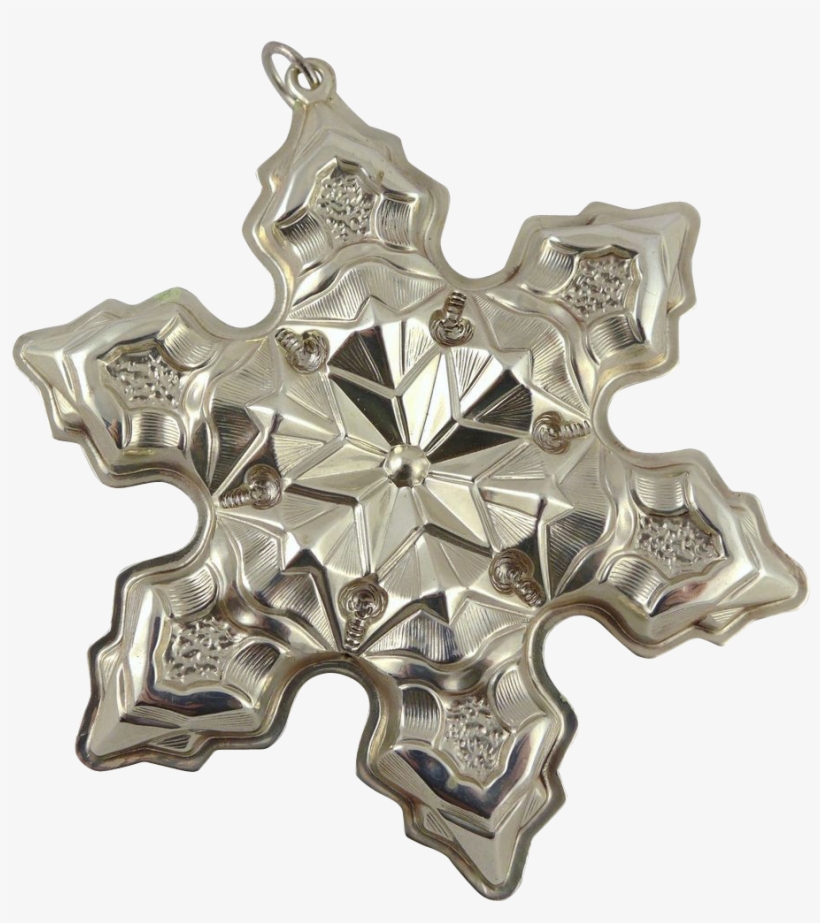 Vintage Gorham Sterling Silver Snowflake Christmas - Cross, transparent png