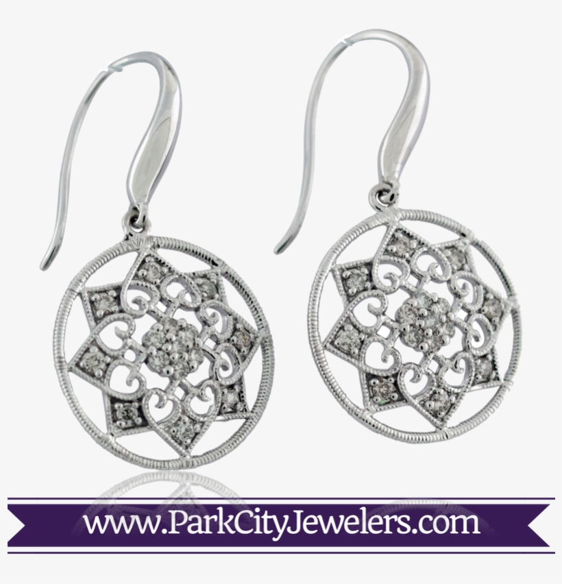 Mandala Diamond Snowflake Earrings - Snowflake Earrings, transparent png