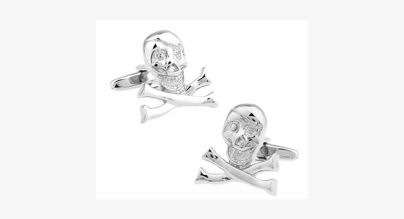 Silver Happy Jack Skull And Cross Bones Cufflinks Cuff, transparent png