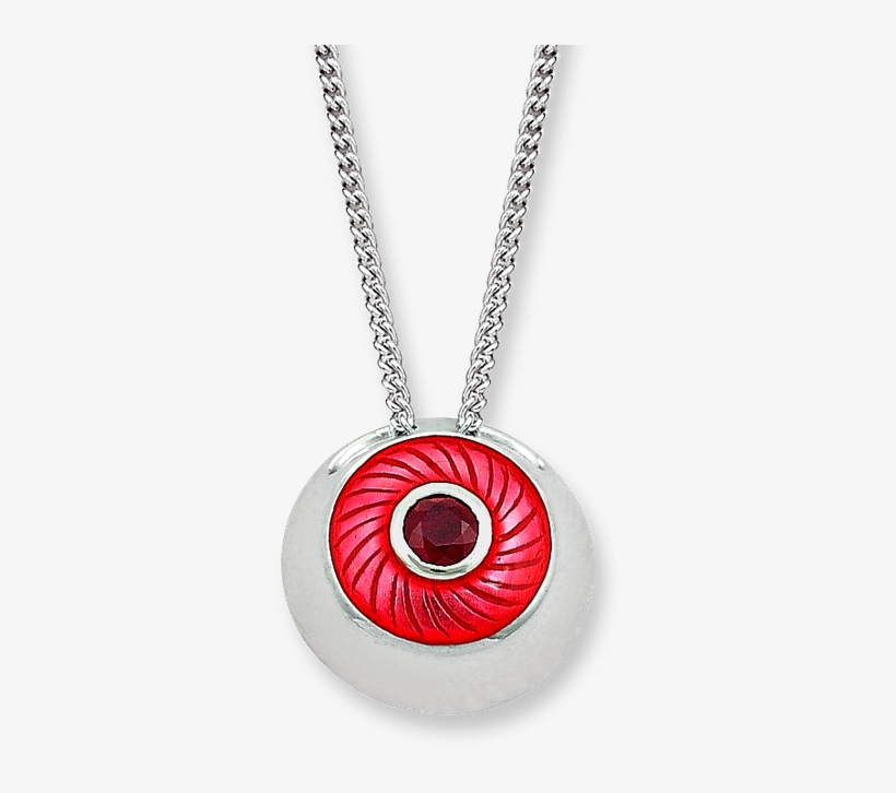 Nicole Barr Designs Sterling Silver Birthstone Necklace-red - Locket, transparent png