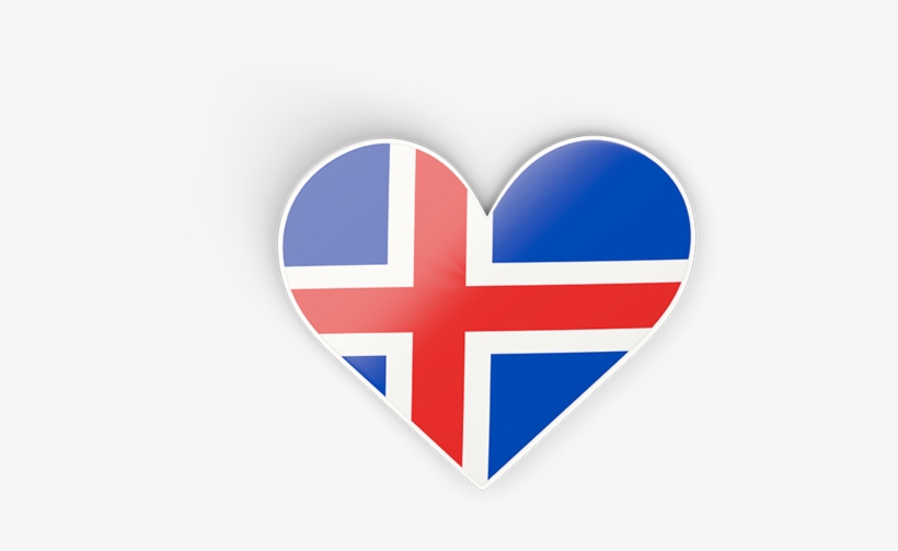 Illustration Of Flag Of Iceland - Iceland Flag Heart, transparent png