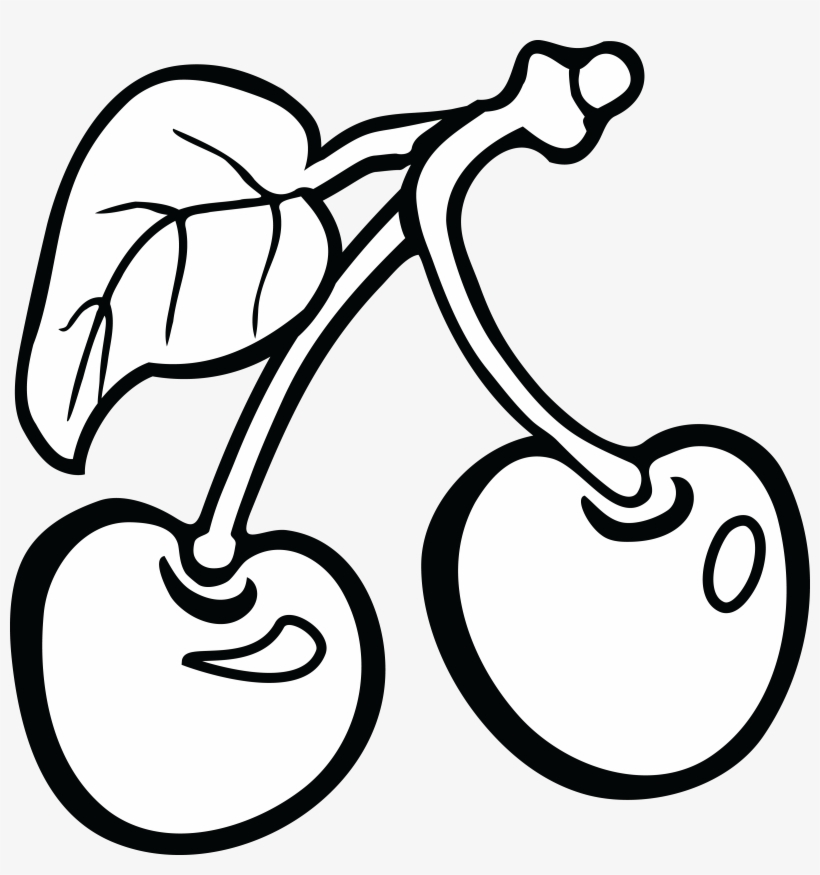 , , - Clip Art Black And White Cherry, transparent png