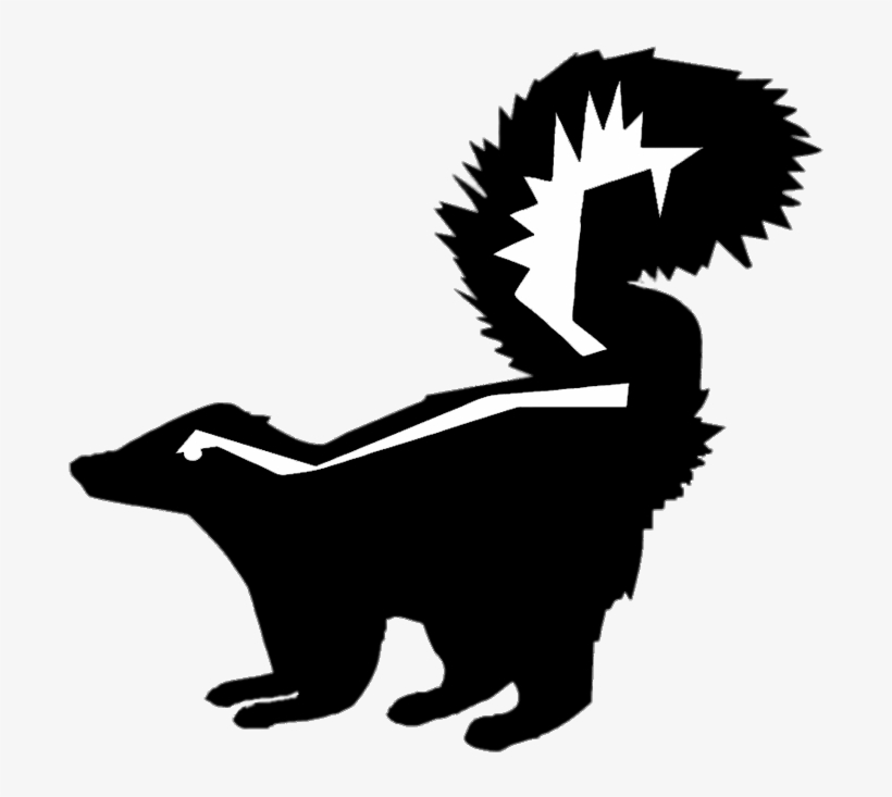 Skunk Silhouette - Sticker, transparent png