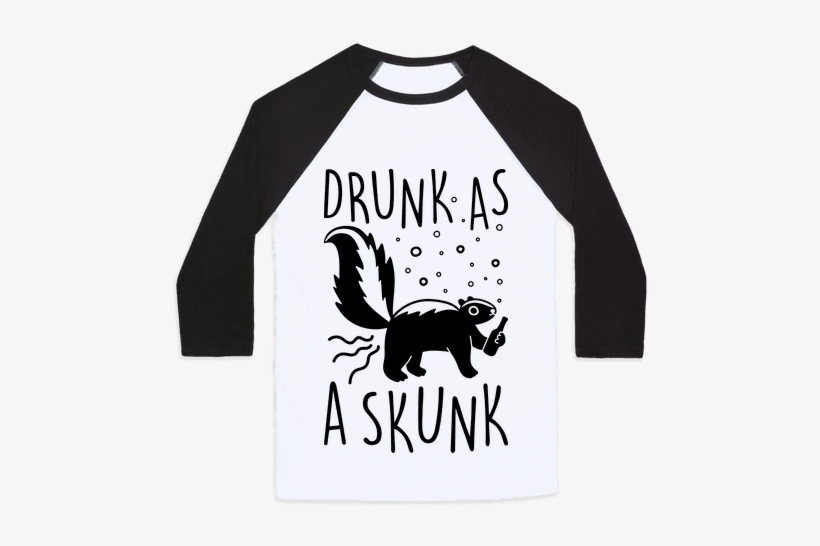 Drunk As A Skunk Baseball Tee - Mess With Crabo You Get A Stabo Shirt, transparent png