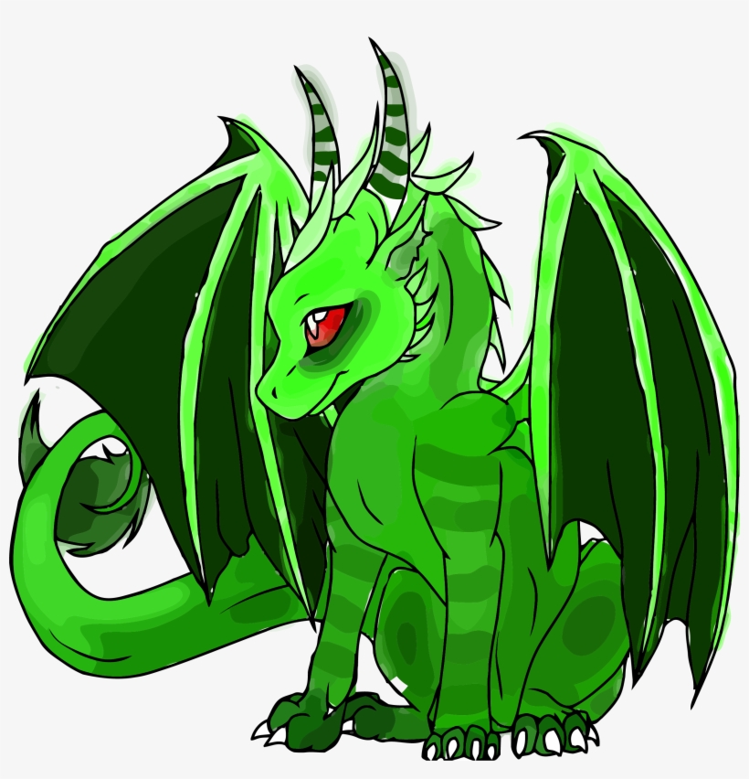 Side View Colorful Dragon Clipart Png - Legendary Creature, transparent png