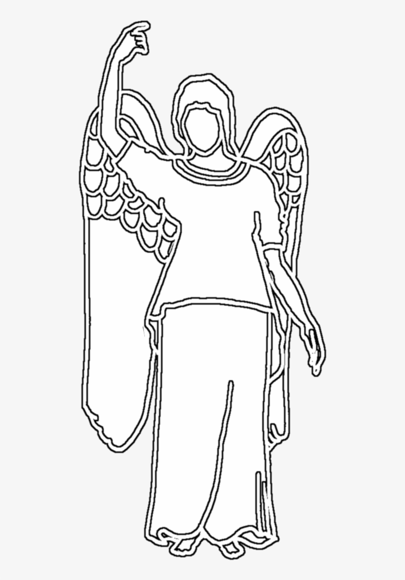 Beautiful Angel Silhouette - Silhouette, transparent png