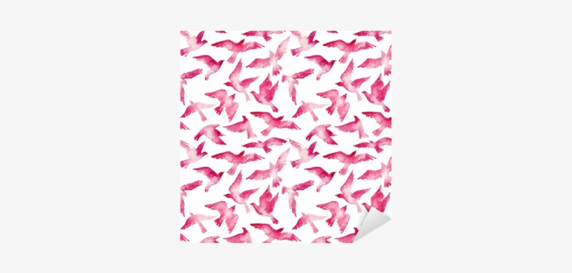 Watercolor Silhouettes Of Flying Birds - Obraz W Ramie Akwarele Ptaki F1baa100x70-3125, transparent png