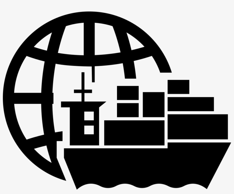Oceanic Cargo Ship Global Distribution Comments - Earth Airplane Icon Png, transparent png