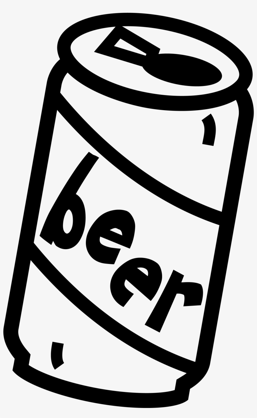 Image Download Cool Tin Can Clipart Black And - Beer, transparent png