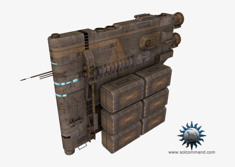 Transport Scifi Space Ship Cargo Crates Spacecraft - Industrial Spaceship, transparent png