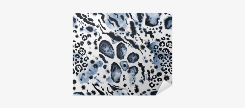 Seamless Animal Print - Painted Cheetah Print Blue, transparent png