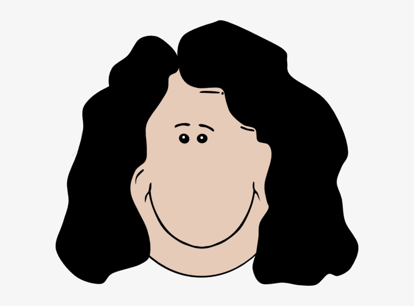 Face Cartoon Black Hair, transparent png