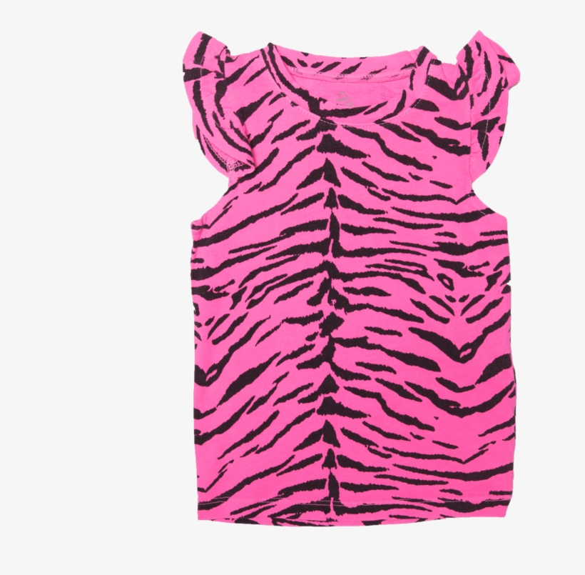 Ice Cream Castles Tiger Stripes Ruffle Tank Top - Tiger Leopard Skin Purple Lime Green, transparent png