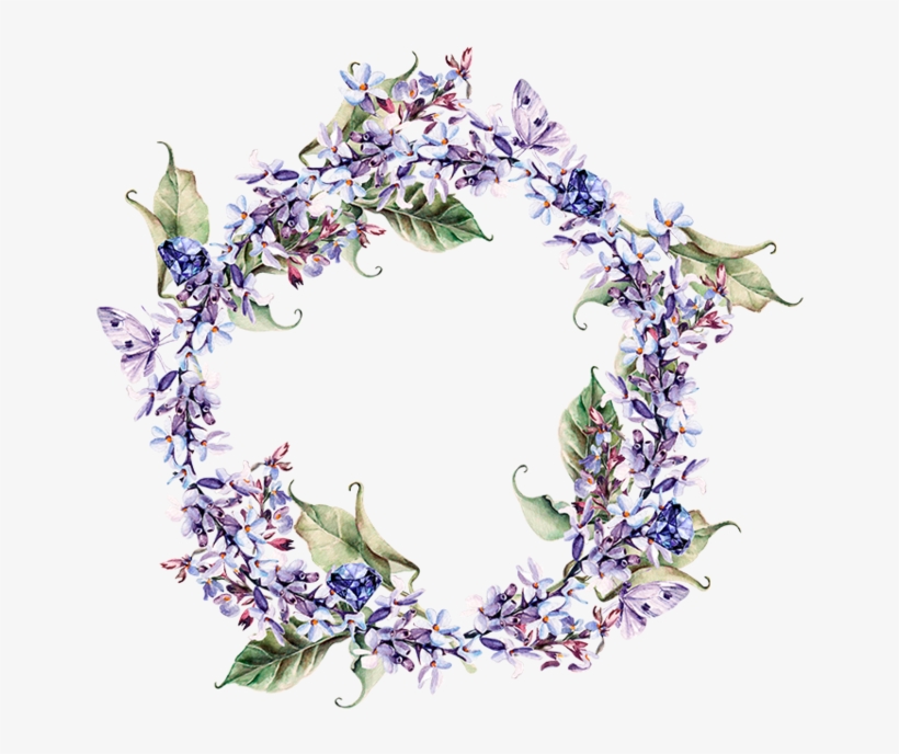 Flower Painting Clip Art Hand Painted Round - Round Flowers Png, transparent png