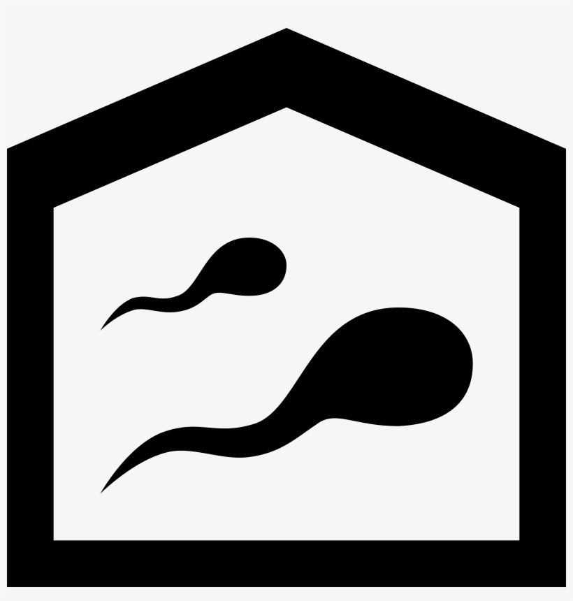 It's A Logo Of Two Sperm Cells Inside A House Shaped - Silhouette, transparent png