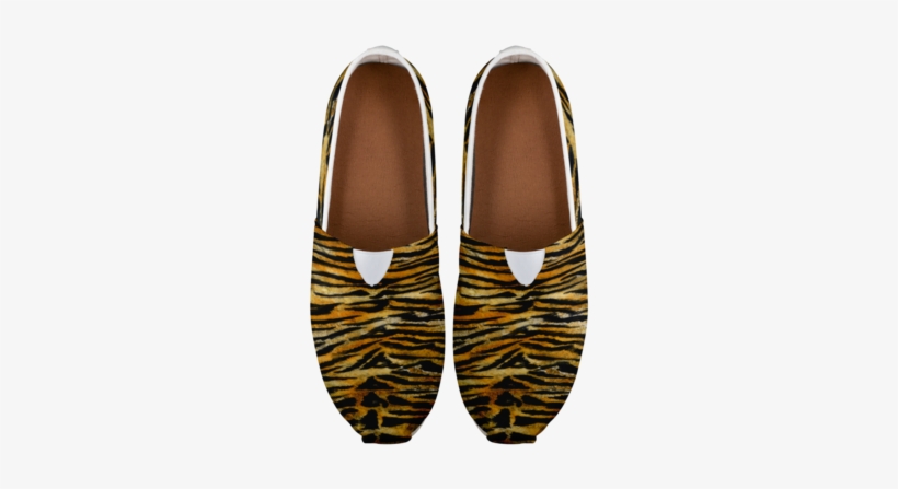 Saki Orange Bengal Tiger Stripe Women's Comfy Flats - Shoe, transparent png
