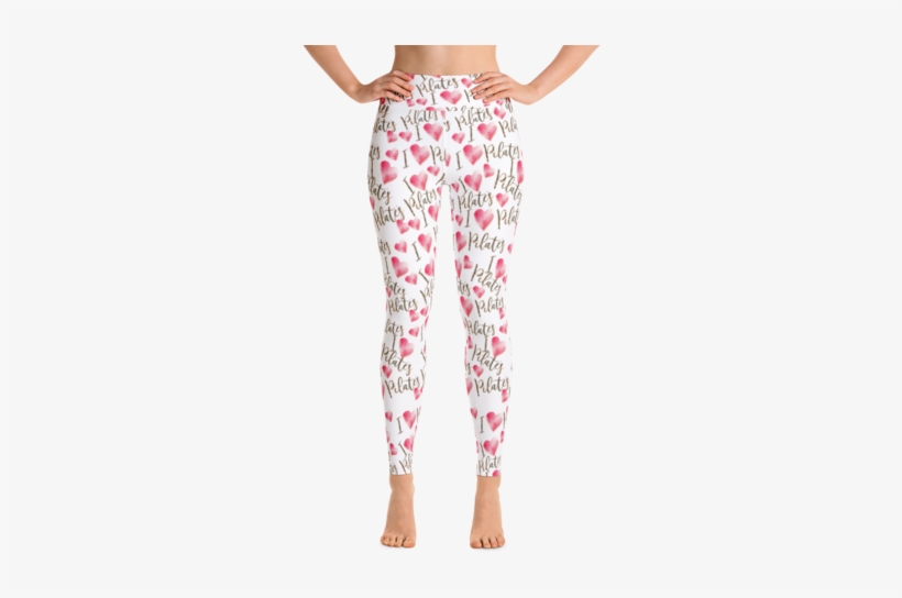 I Heart Pilates High Waisted Leggings - Yoga Pants Blue, transparent png
