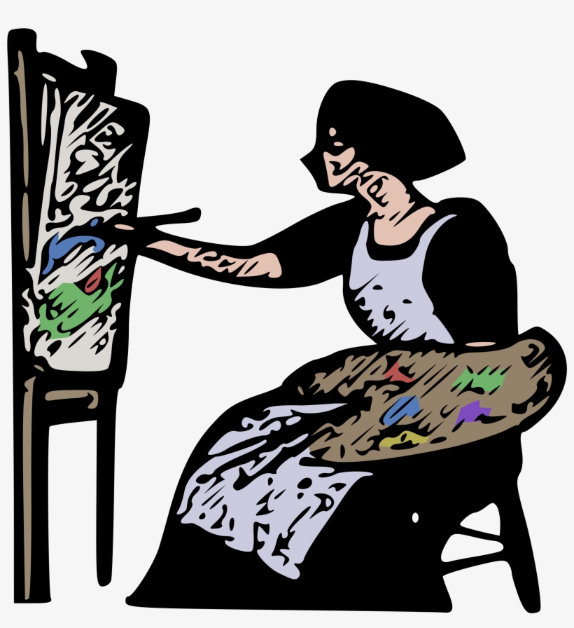 Graphic Library Woman Painting Colour Big Image Png - Woman Painting Png, transparent png