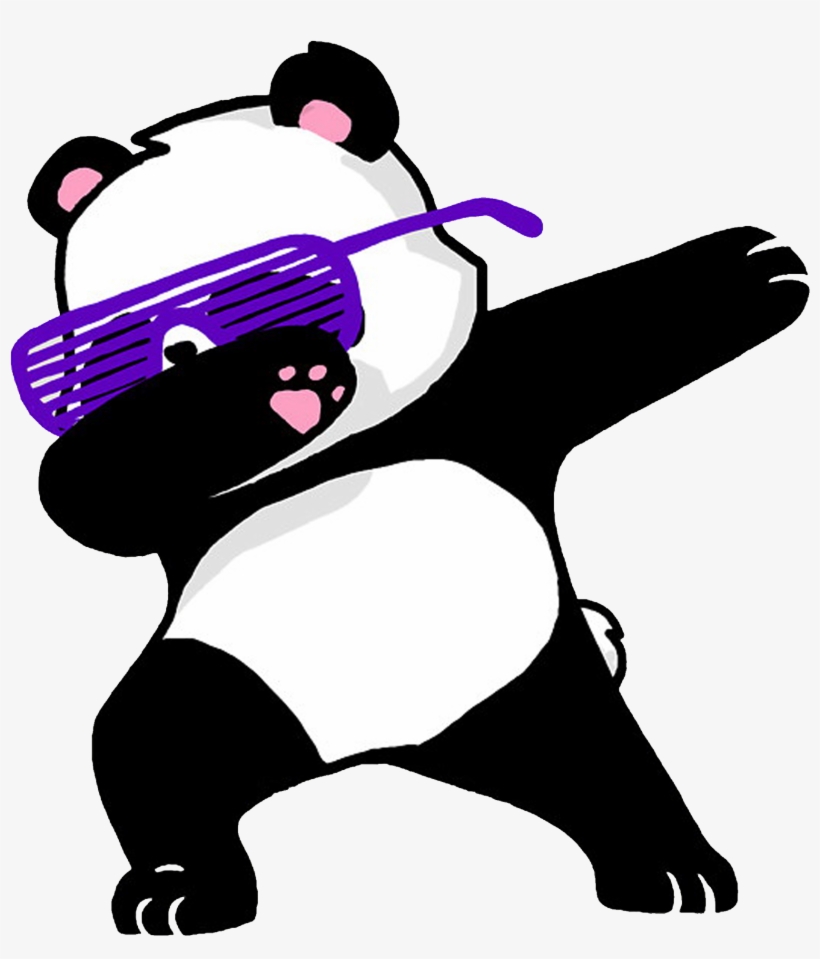 Dabbing Panda Mug Clipart - Dabbing Panda Fun Cartoon, transparent png