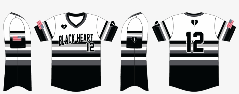 Team Black Heart Baseball Elite Jersey - Illustration, transparent png