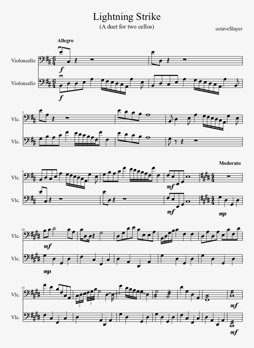 Lightning Strike Sheet Music Composed By Octaveslayer - Soldiers Chorus Faust Sheet Music, transparent png
