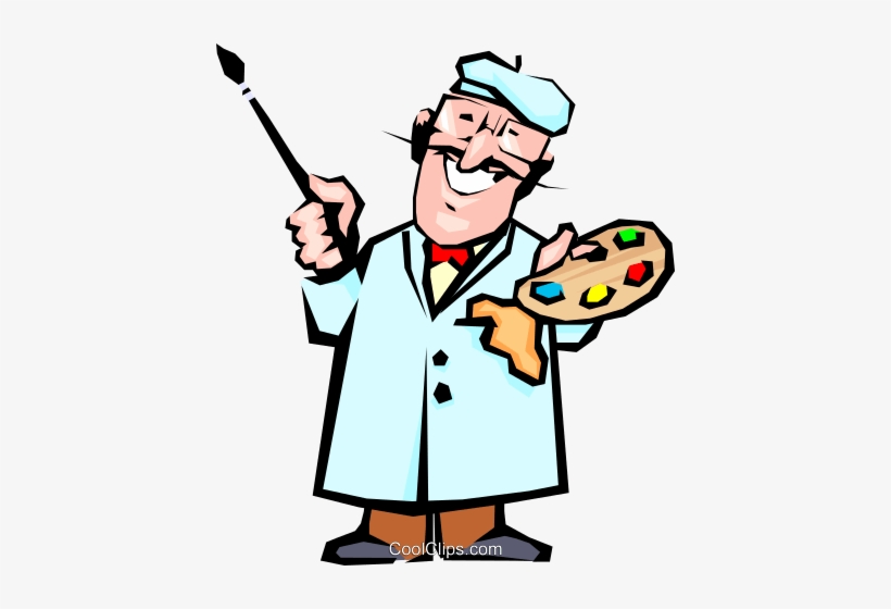 Cartoon Painter Royalty Free Vector Clip Art Illustration - Cartoon Painter, transparent png