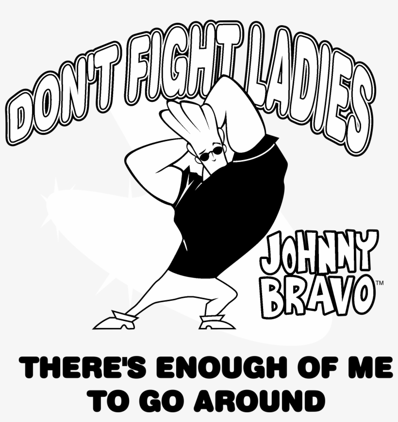 Johnny Bravo Logo Black And White - Happy Birthday Johnny Bravo, transparent png