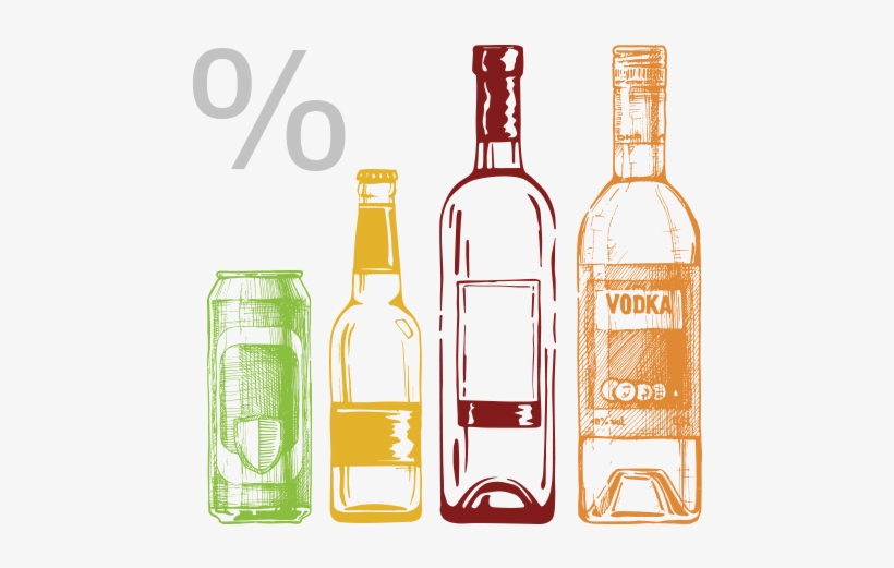 The History Of Liquor Sunrise House Percentages - Vodka Vector, transparent png