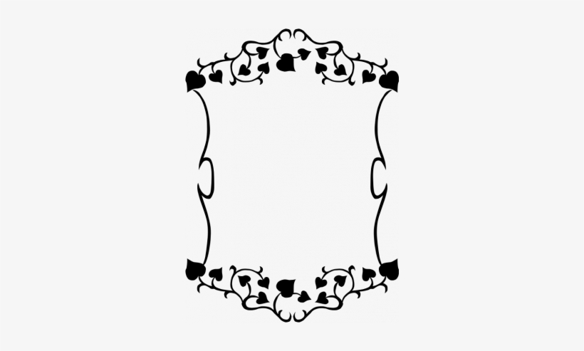 Publicdomainvectors Vector Graphics Of Garden Ivy Pattern - Borders Related To Nature In Black And White, transparent png