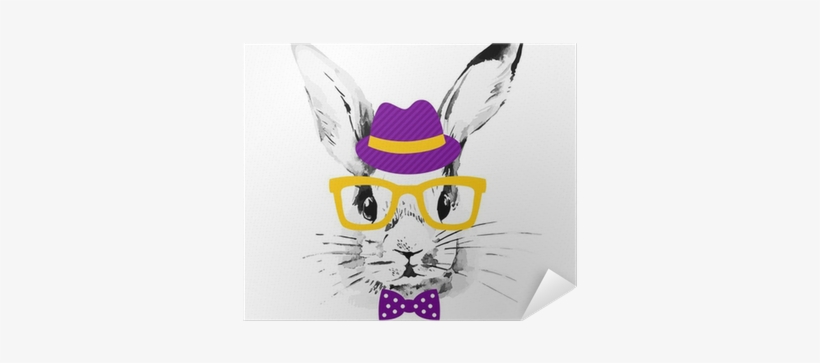 Hand Drawn Watercolor Sketch Portrait Poster • Pixers® - Nerdy Bunny Case - Ipad Air, transparent png