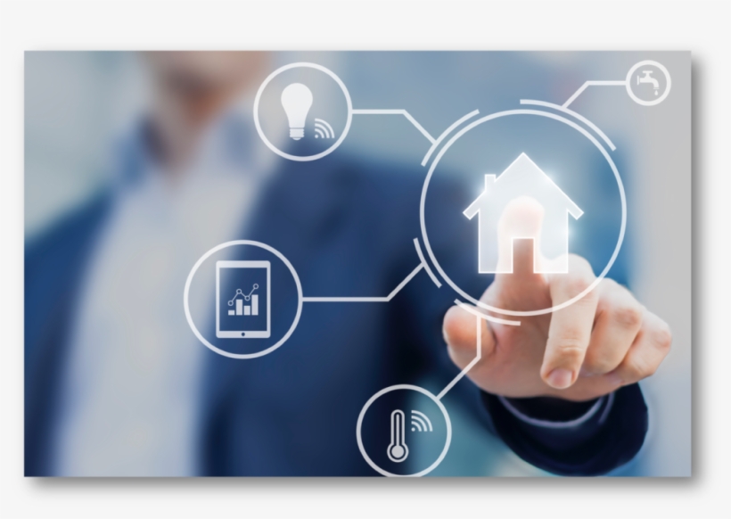 Abstract Technology Concept Bright Blue Web Banner - Smart Home, transparent png